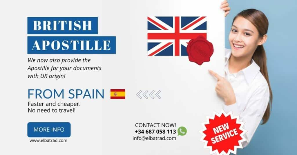 British Apostille from Spain